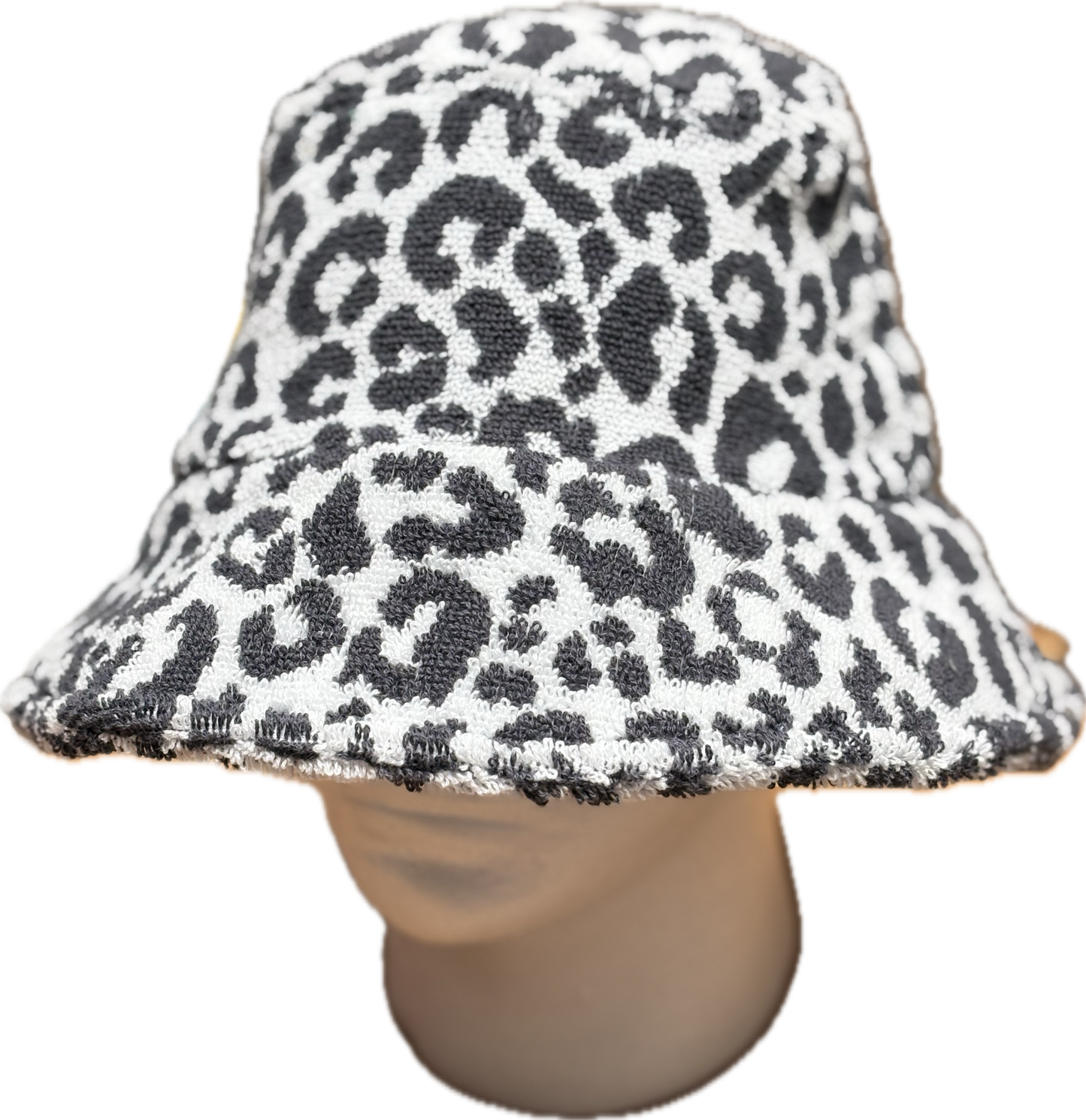 Towelling - Leopard Black